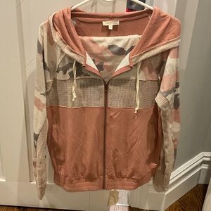 Mystree Blush Camo Zip-Up Hoodie & Joggers